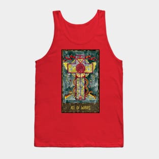 Ace of Wands. Magic Gate Tarot Card Design. Tank Top